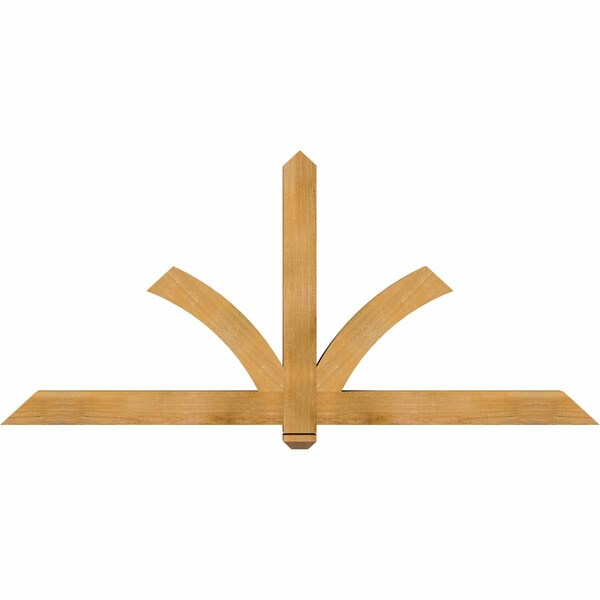 Ekena Millwork Redmond Rough Sawn Timber Gable Bracket, Western Red Cedar, 72"W x 33"H x 4"D x 4"F, 11/12 Pitch GBW072X33X0404RED00RWR - main